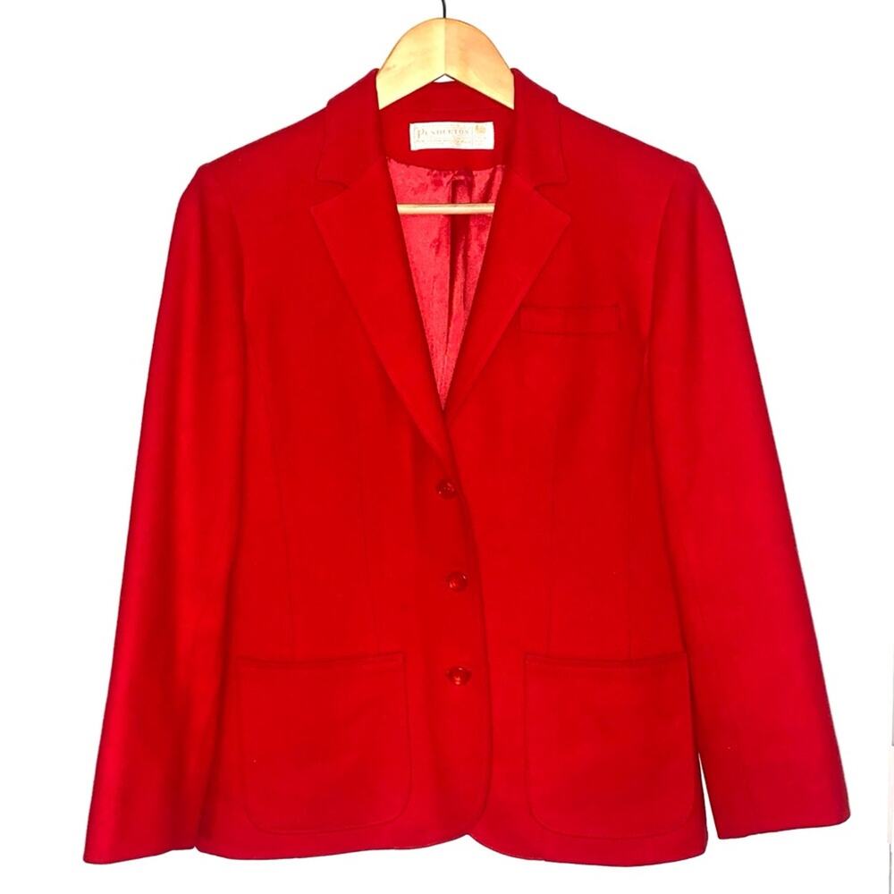 Pendleton Vintage Red Virgin Wool Blazer - Size Small